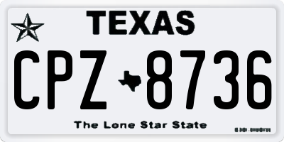 TX license plate CPZ8736