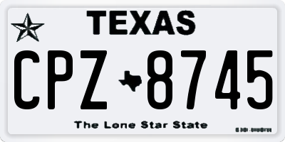TX license plate CPZ8745