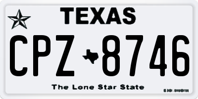 TX license plate CPZ8746