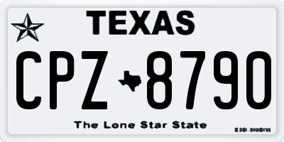 TX license plate CPZ8790