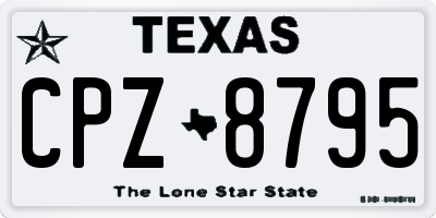TX license plate CPZ8795
