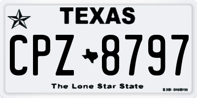 TX license plate CPZ8797