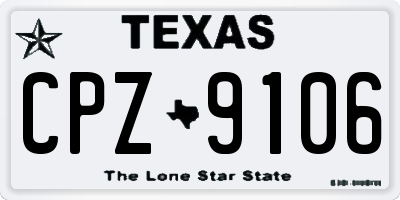 TX license plate CPZ9106