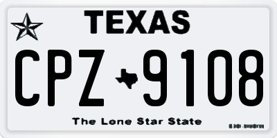TX license plate CPZ9108