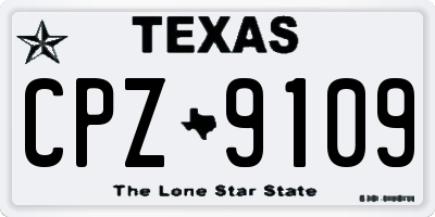 TX license plate CPZ9109