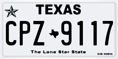 TX license plate CPZ9117