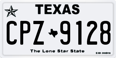 TX license plate CPZ9128