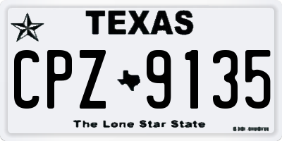 TX license plate CPZ9135