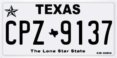 TX license plate CPZ9137