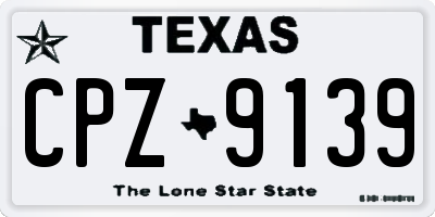 TX license plate CPZ9139
