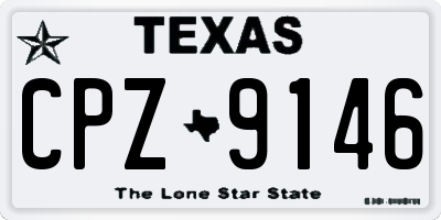 TX license plate CPZ9146