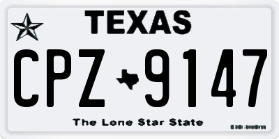 TX license plate CPZ9147