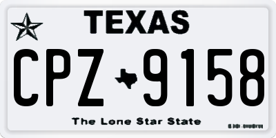 TX license plate CPZ9158