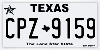 TX license plate CPZ9159