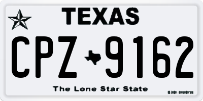 TX license plate CPZ9162