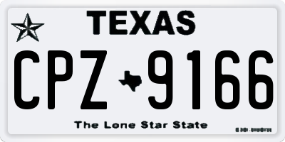 TX license plate CPZ9166