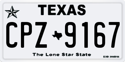 TX license plate CPZ9167