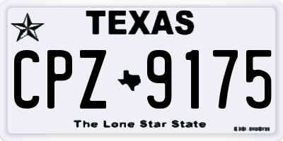 TX license plate CPZ9175