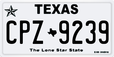 TX license plate CPZ9239