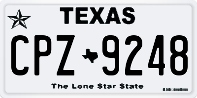 TX license plate CPZ9248