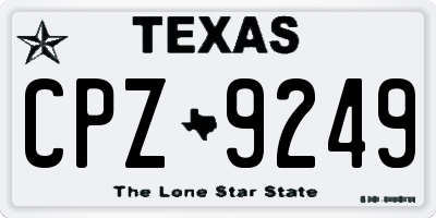 TX license plate CPZ9249