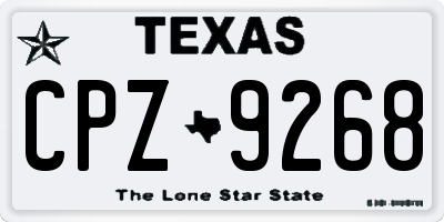 TX license plate CPZ9268
