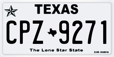 TX license plate CPZ9271