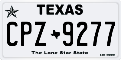 TX license plate CPZ9277
