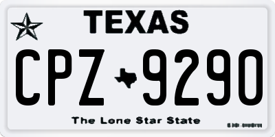 TX license plate CPZ9290
