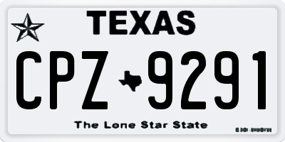 TX license plate CPZ9291