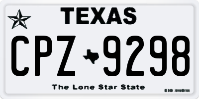 TX license plate CPZ9298