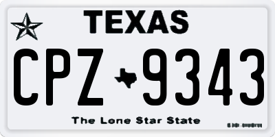 TX license plate CPZ9343