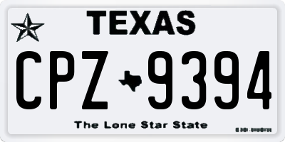 TX license plate CPZ9394