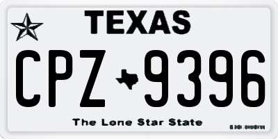 TX license plate CPZ9396