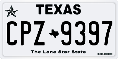 TX license plate CPZ9397