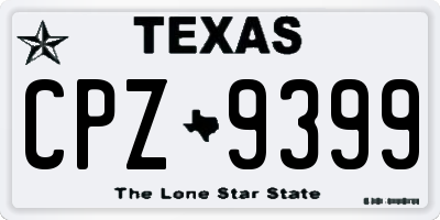 TX license plate CPZ9399
