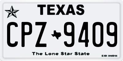TX license plate CPZ9409