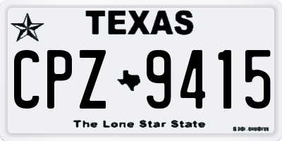 TX license plate CPZ9415