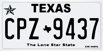 TX license plate CPZ9437