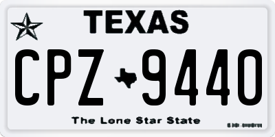 TX license plate CPZ9440
