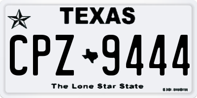 TX license plate CPZ9444