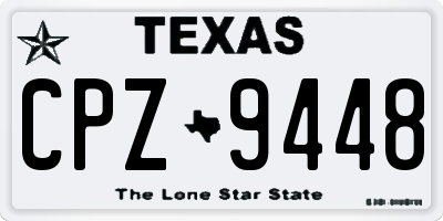 TX license plate CPZ9448