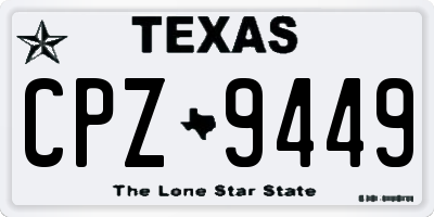 TX license plate CPZ9449