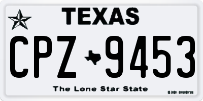 TX license plate CPZ9453