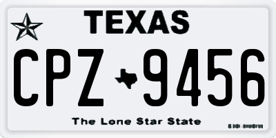 TX license plate CPZ9456