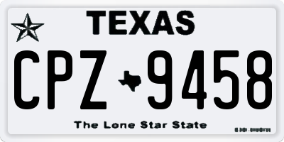 TX license plate CPZ9458