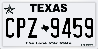 TX license plate CPZ9459