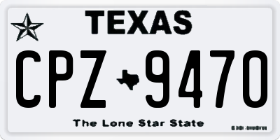 TX license plate CPZ9470