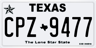 TX license plate CPZ9477