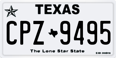 TX license plate CPZ9495